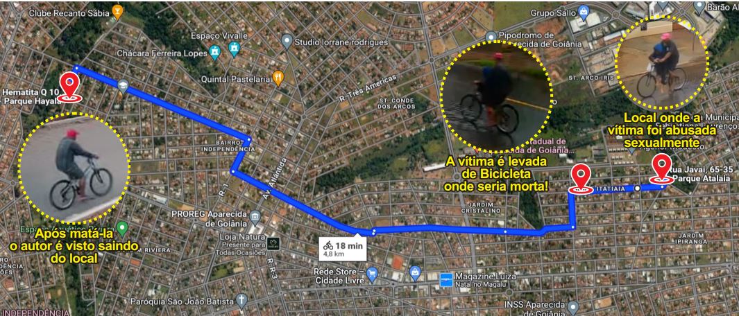 Mapa feito pela PC com a dinâmica dos fatos | Foto: Reprodução/Polícia Civil
