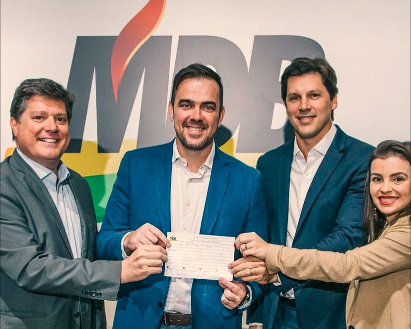 Gustavo Mendanha marcou retorno ao MDB em encontro com lideranças do partido | Foto: Divulgação