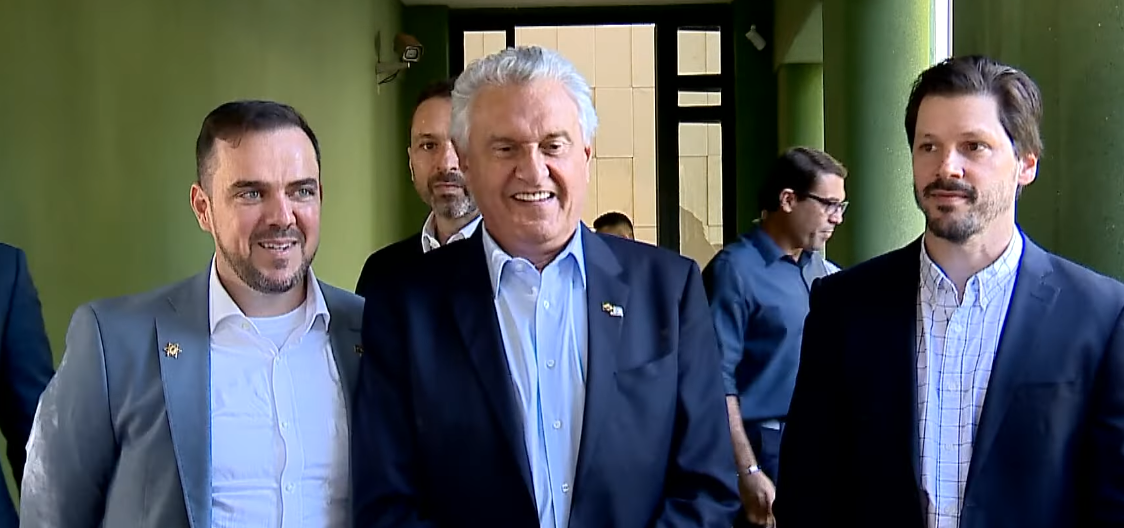 Gustavo Mendanha, Ronaldo Caiado e Daniel Vilela | Foto: Reprodução
