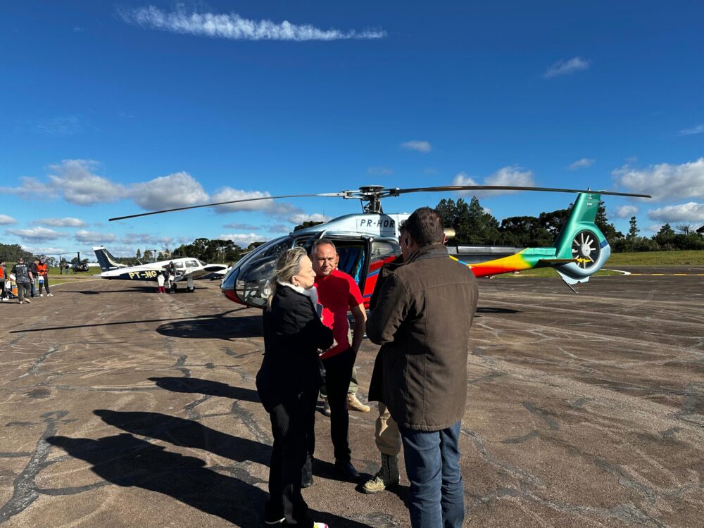 Deputada mobiliza helicóptero e veículos para ajudar em resgates no RS