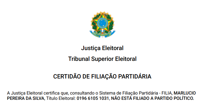 Certidão emitida às 11:47 de 07/06/2024 | Foto: Reprodução