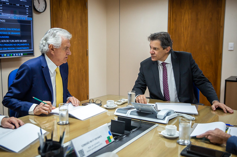 Em Brasília, Caiado se reúne com Haddad em busca de alteração no Programa de Pagamento de dívidas dos Estados