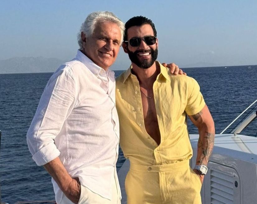 Caiado ao lado do artista Gusttavo Lima | Foto: Redes sociais