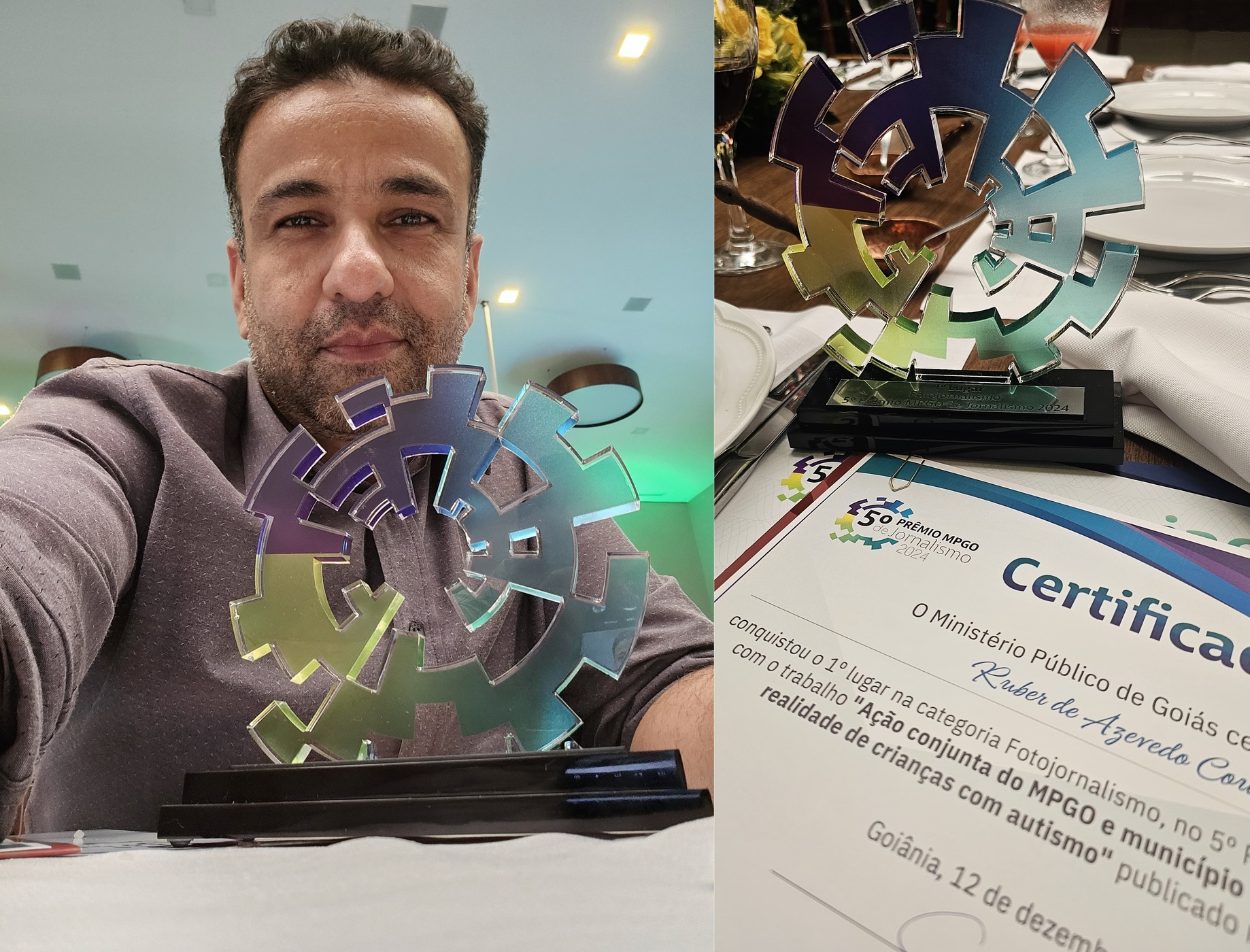 Ruber Couto, premiado no 5º Prêmio MPGO de Jornalismo | Foto: Ruber Couto