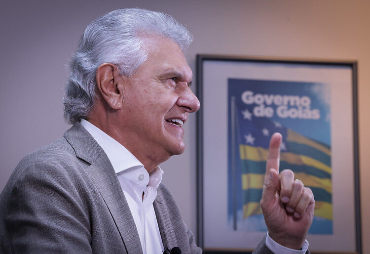 Ronaldo Caiado no Palácio Pedro Ludovico | Foto: Wesley Costa / Governo de Goiás