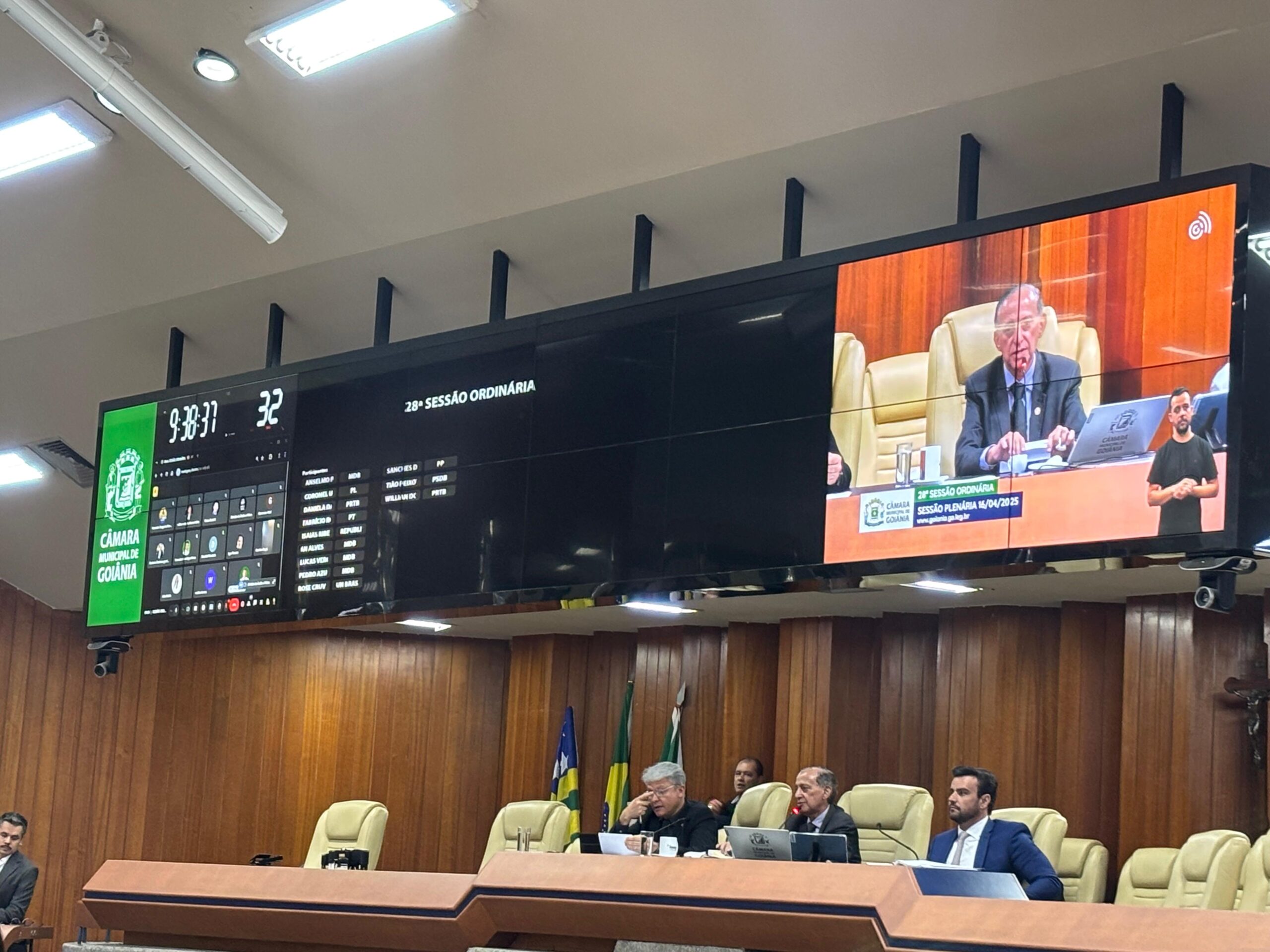 Câmara de Goiânia esgota pauta da semana; CCJ é cancelada por falta de quórum