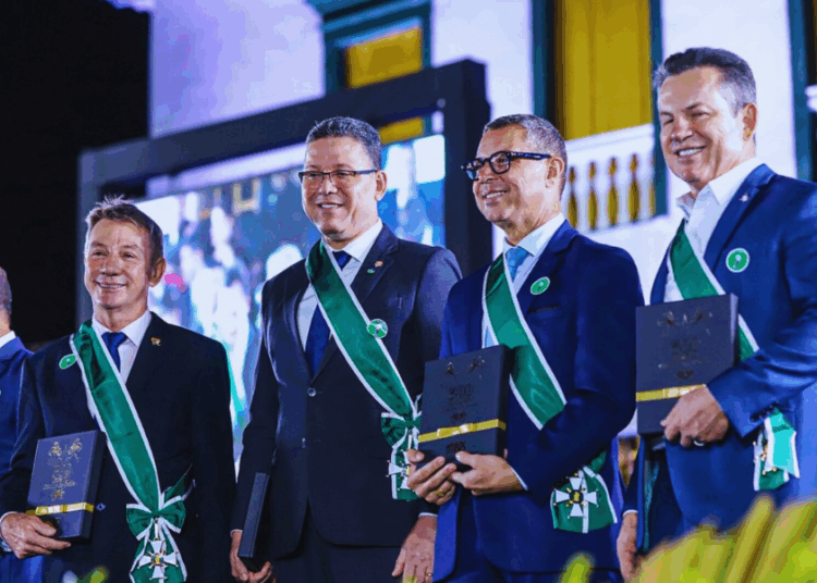Antônio Denarium, Coronel Marcos Rocha, Fábio Mitidieri e Mauro Mendes | Foto: Redes sociais