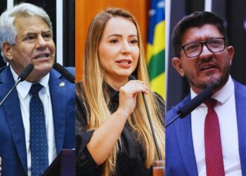 Luiz do Carmo, Leia Klébia e Glaustin | Foto: Reprodução