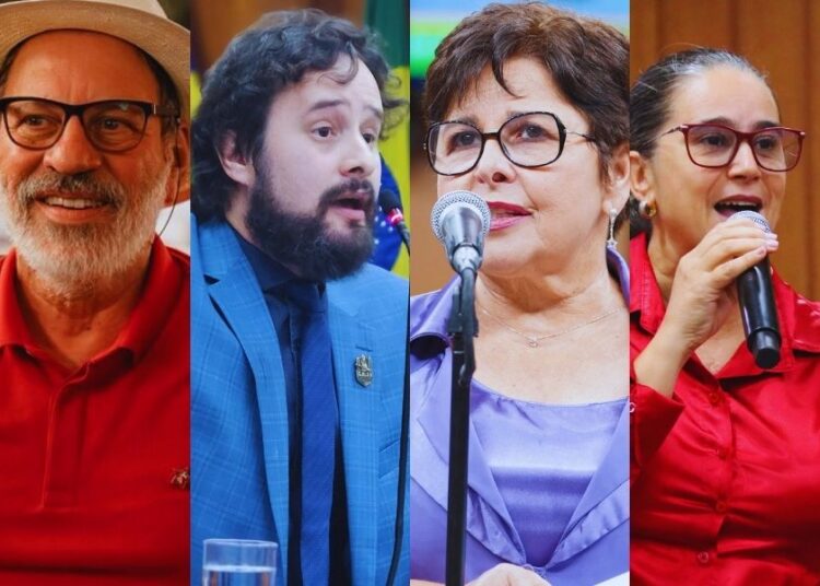 Delúbio, Valério, Bia e Kátia | Foto: Reprodução